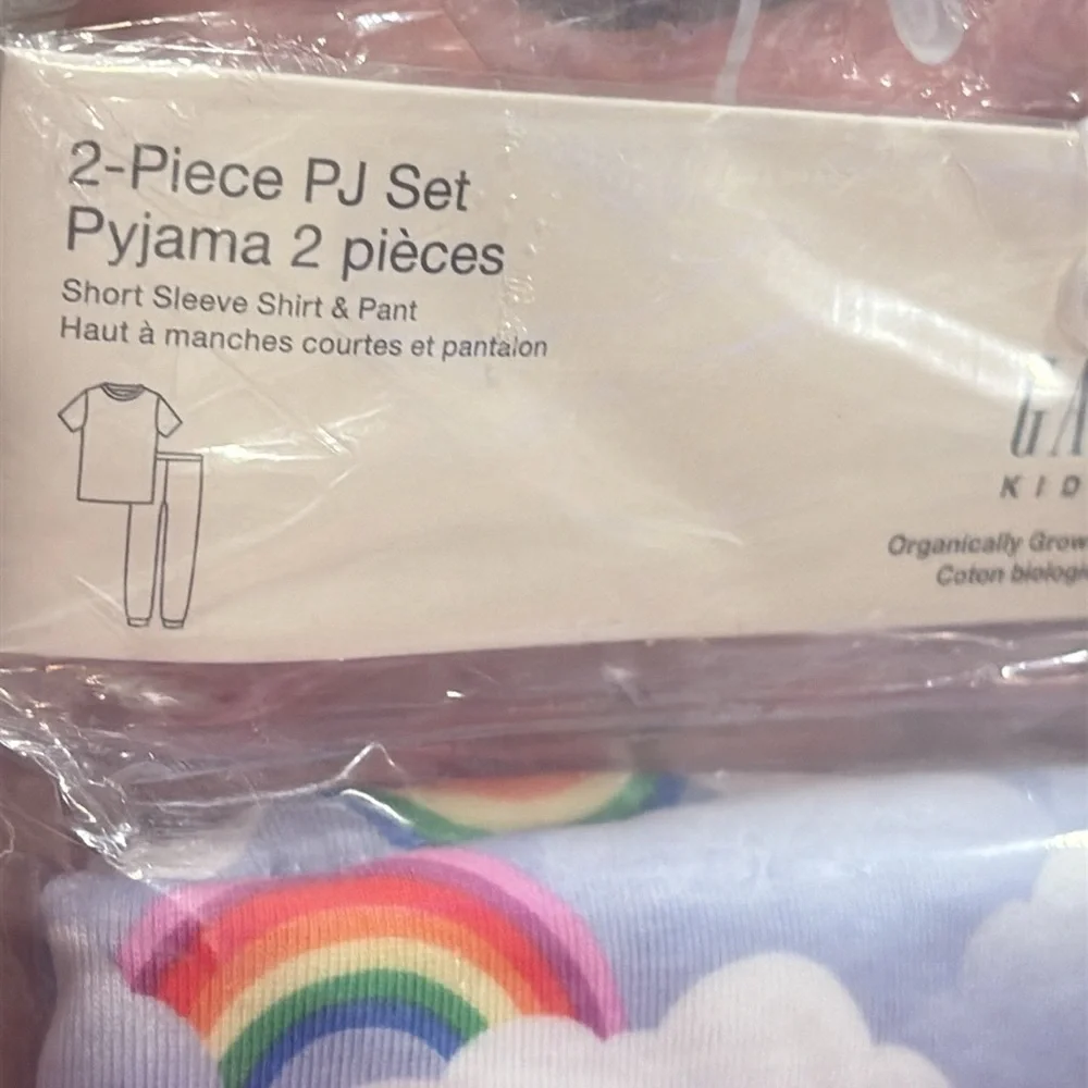 Gap kids clouds & rainbows pajamas size 12 NEW
